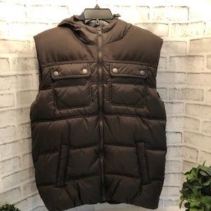 Clockhouse Vest with hood, Brown